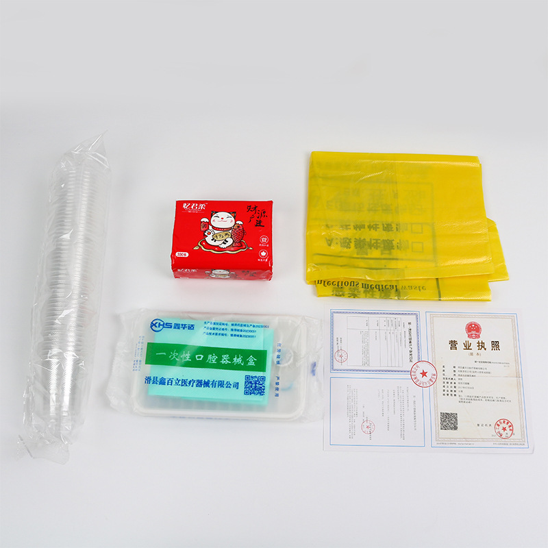 Caja de instrumentos desechable dental bandeja de instrumentos pinzas boca espejo sonda examen de limpieza bolsa oral herramienta de examen de dentista image 3