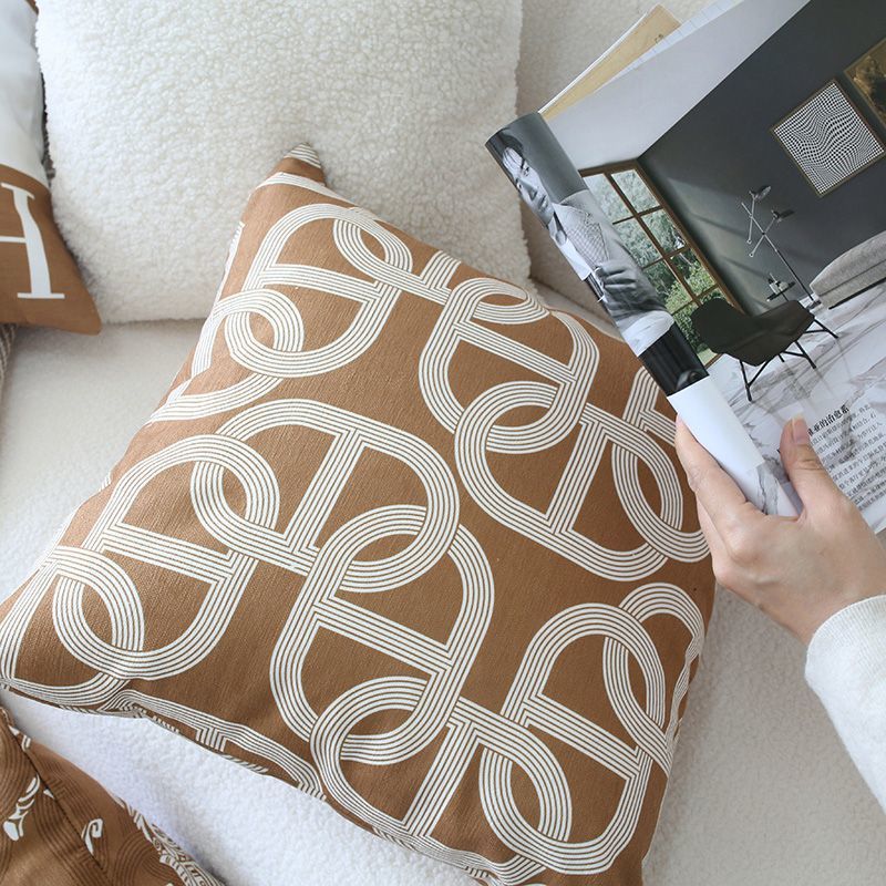 Francia INS sofá crema de viento almohada sala de estar almohada de madera nórdica moderna almohada de lujo ligera casa de Han