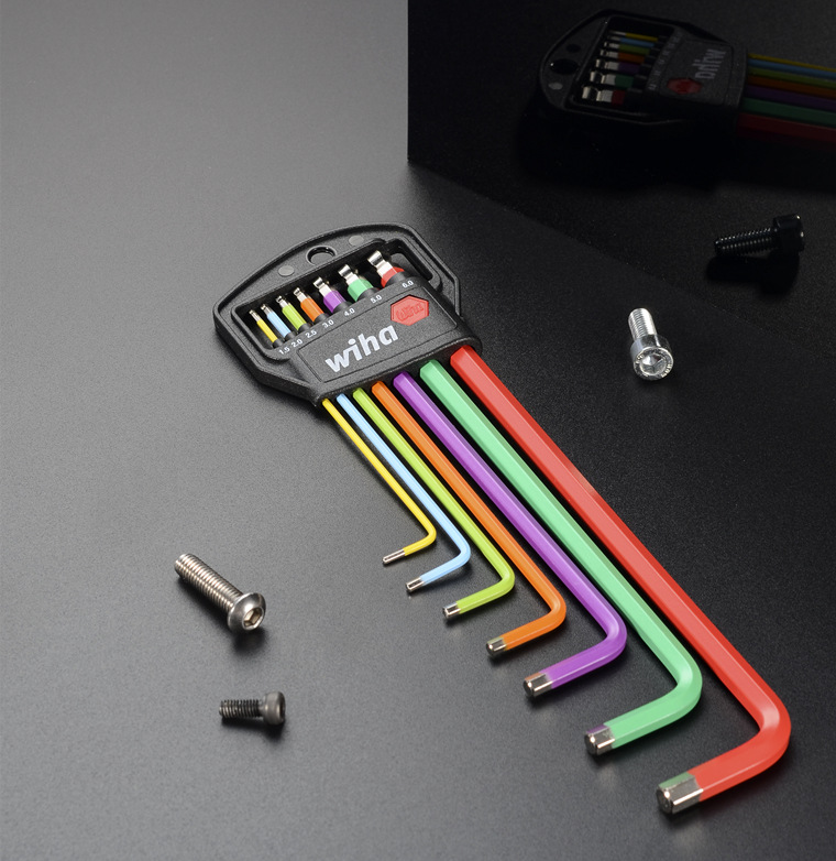 进口德国威汉wiha 7件1.5-6mm彩色内六角扳手 369H7F 44848