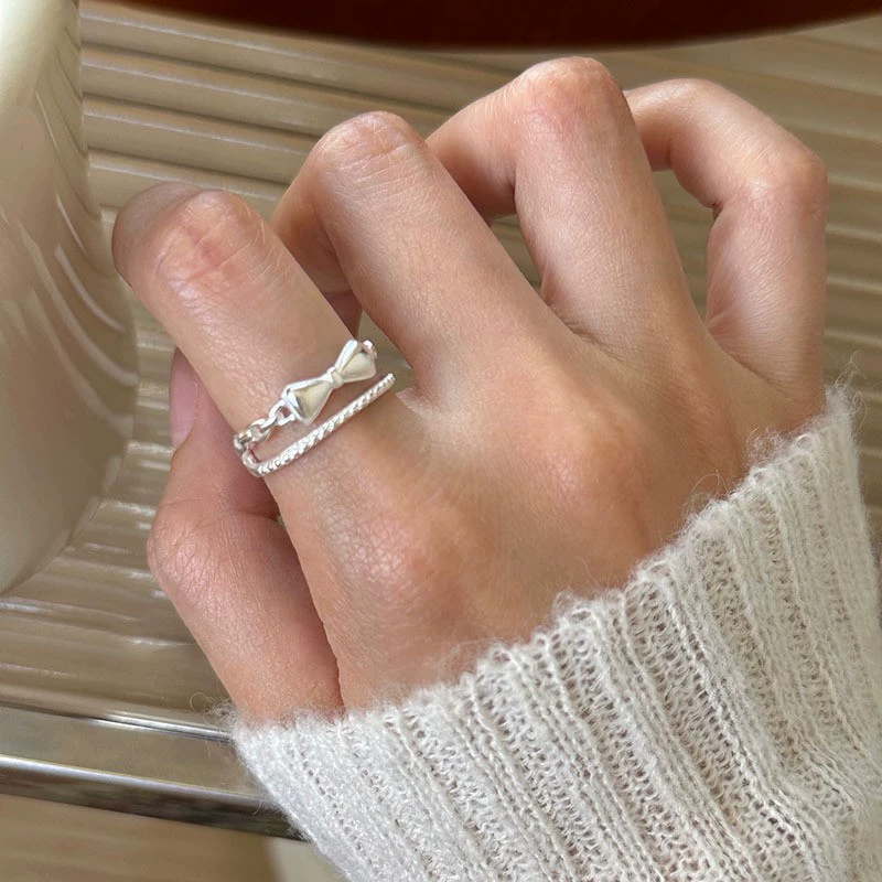 Accessory, nail decoration, small design ring, elastic strap, high-quality style, simple and elegant design