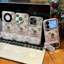 白色山茶花款适用苹果17手机壳16promax防摔15Pro全包13/14保护套