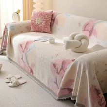 2025新款简约风雪尼尔高级全盖沙发巾新款全包双面防尘罩沙发坐垫