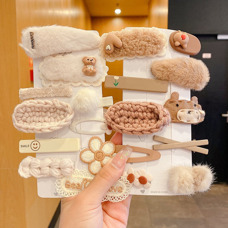 2024 nuevo clip BB de color lindo clip de cabello de boca de pato chica lateral clip de frange para niños tocado tarjeta de cabello rotura