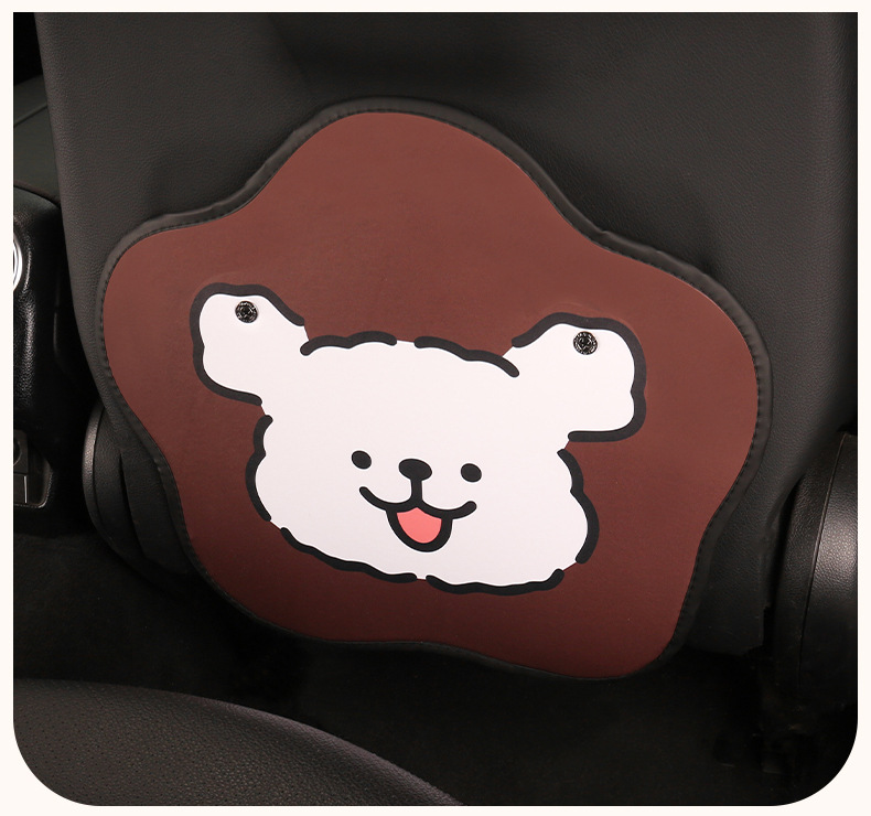 Women's Cute Cartoon Car Seat Back Anti-Kick Pad Dirty Resistant Car Rear Seat Back Anti-Stain Pad