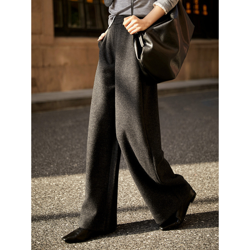 Meina's Personal Collection | Deep Winter Treasure Casual Pants, Highly Warm, Fluffy and Straight, 2025 New Warm Fleece Wide-Leg Pants for Women