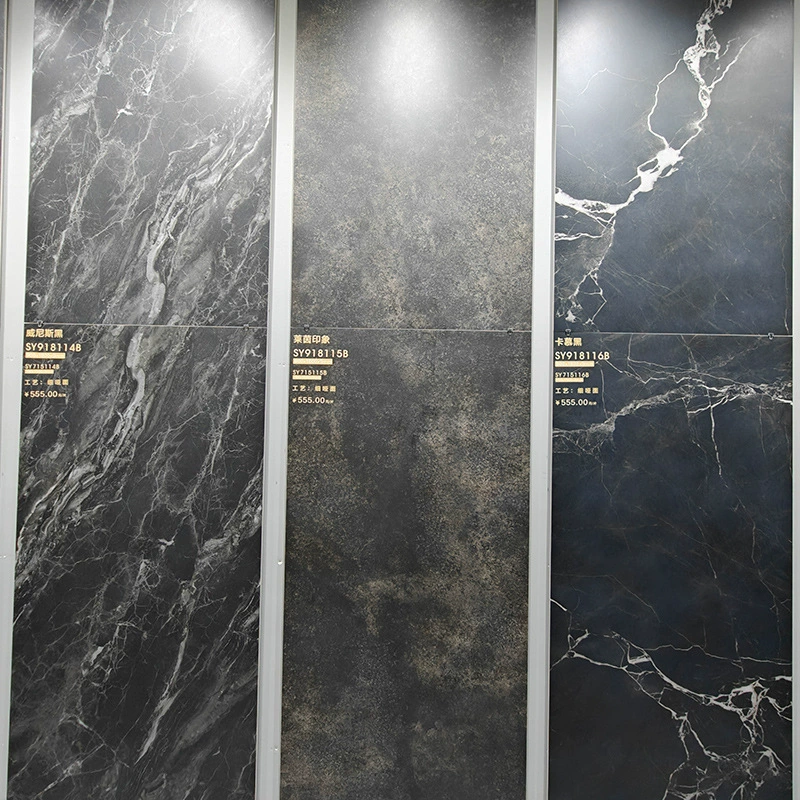 Темный свет, тупое лицо, экстравагантный камень Гостиная Отель Черная плитка Вилла, особняк, торговый центр, проект плитки из каменной плиты