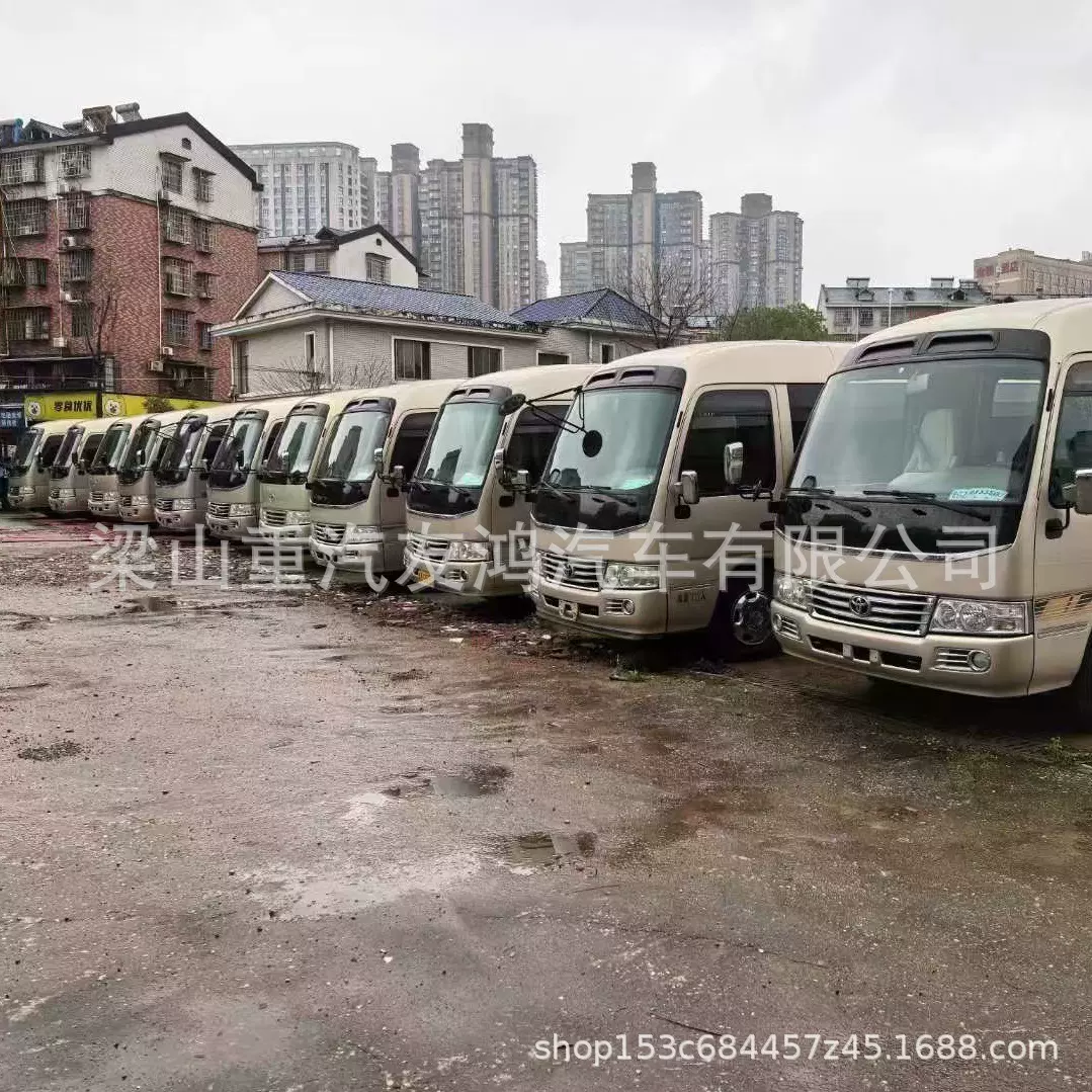 出口考斯特23座中型客车 20座旅游观光接待车 自动门舒适真皮座椅