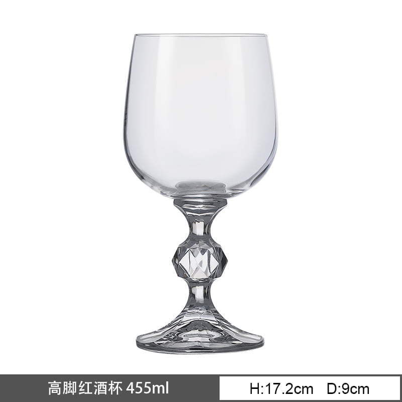 Copa de cristal importada de la República Checa, copa alta de alta gama para uso doméstico, copa de vino, copa de champán, juego de copas, copas con tallo de diamante. image 14