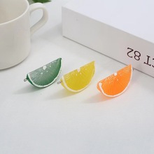 树脂仿真水果柠檬片diy饰品配件手工耳环钥匙扣包包柠檬挂件批发