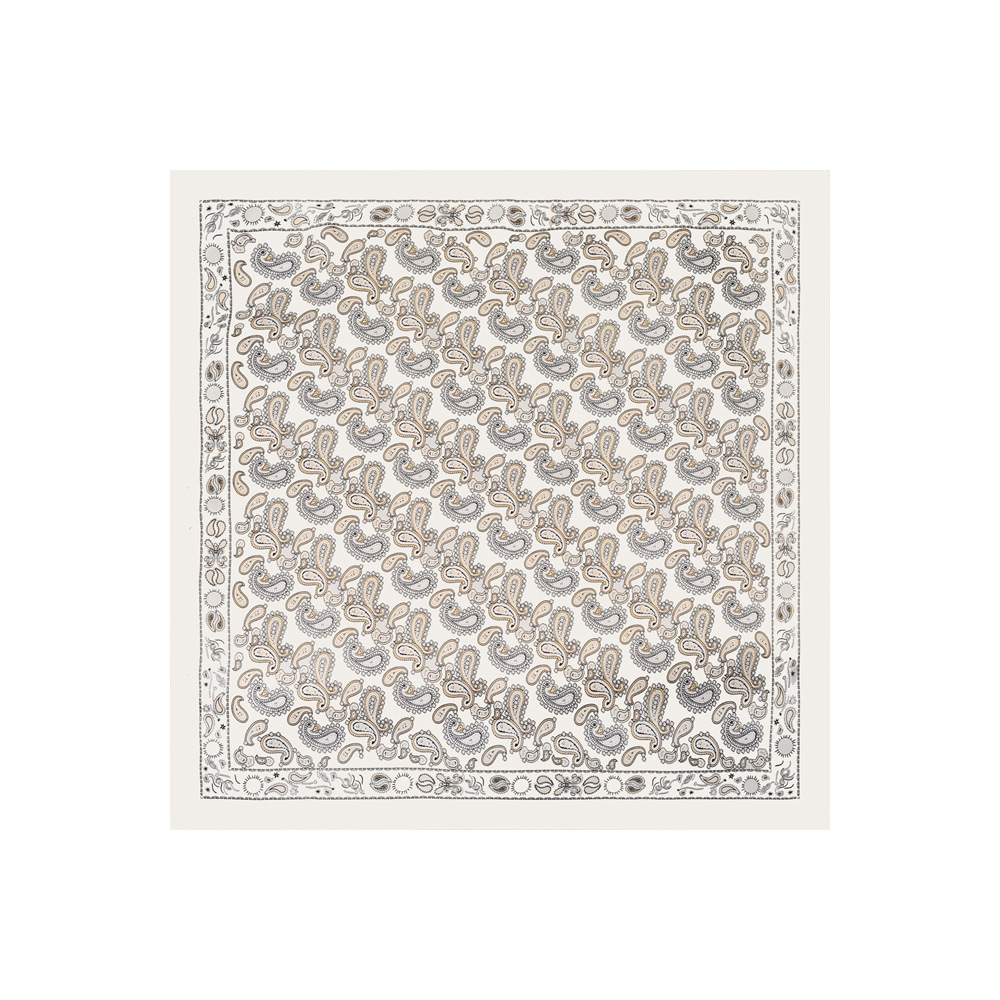 Transfronterizo de primavera y otoño moda elegante 70 bufanda de seda de imitación flor de anacardo de seis colores bufanda de protección solar bufanda cuadrada de cuello femenino al por mayor