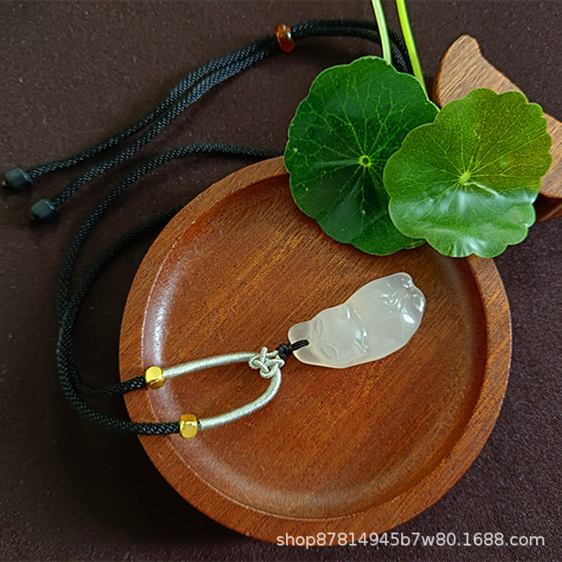 검은색 밧줄을 들고 있는 아빠 고양이 (34*17mm)