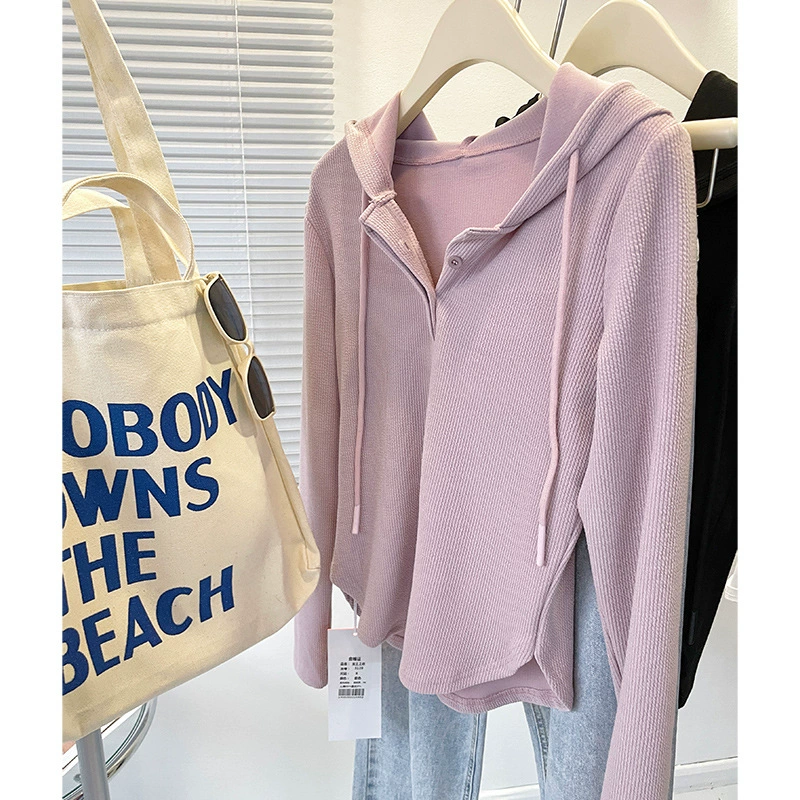 Футболка с капюшоном Tide, короткий рукав и длинный рукав, обтягивающая, slim fit