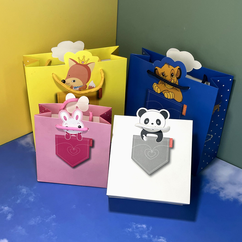 Gift Children's Birthday Cartoon Animal Gift Bag Gift Bag Cute Packaging Hand Gift Bag