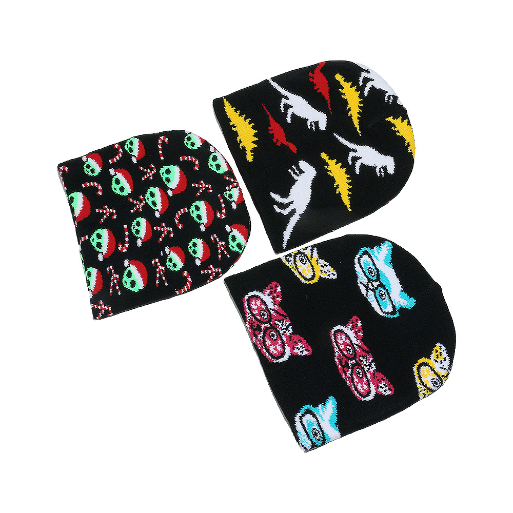 Casual, Outdoor Occasion Acrylic Material Women's Retro Printing Animal Eaveless Wool Cap