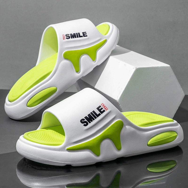 Мужские холодные тапочки домашние нескользящие летние ноги не вонючие EVA Ванная комната с толстой подошной