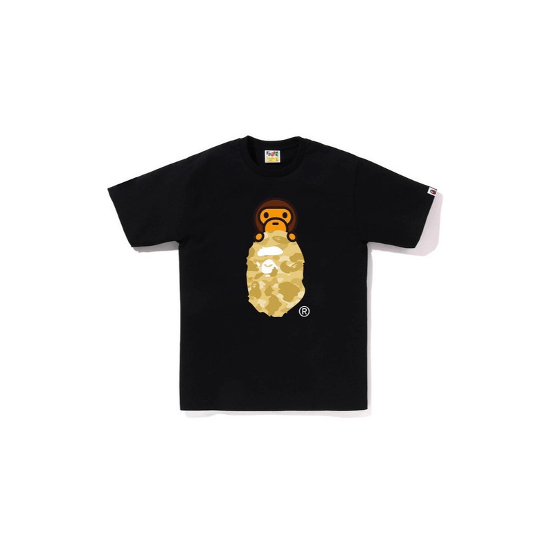 Trendy Brand Bape Short-Sleeved T-Shirt with Sleeping Monkey Camouflage Ape Head Print Summer T-Shirt Couple Casual Sports Half-Sleeve Short T-Shirt 3D