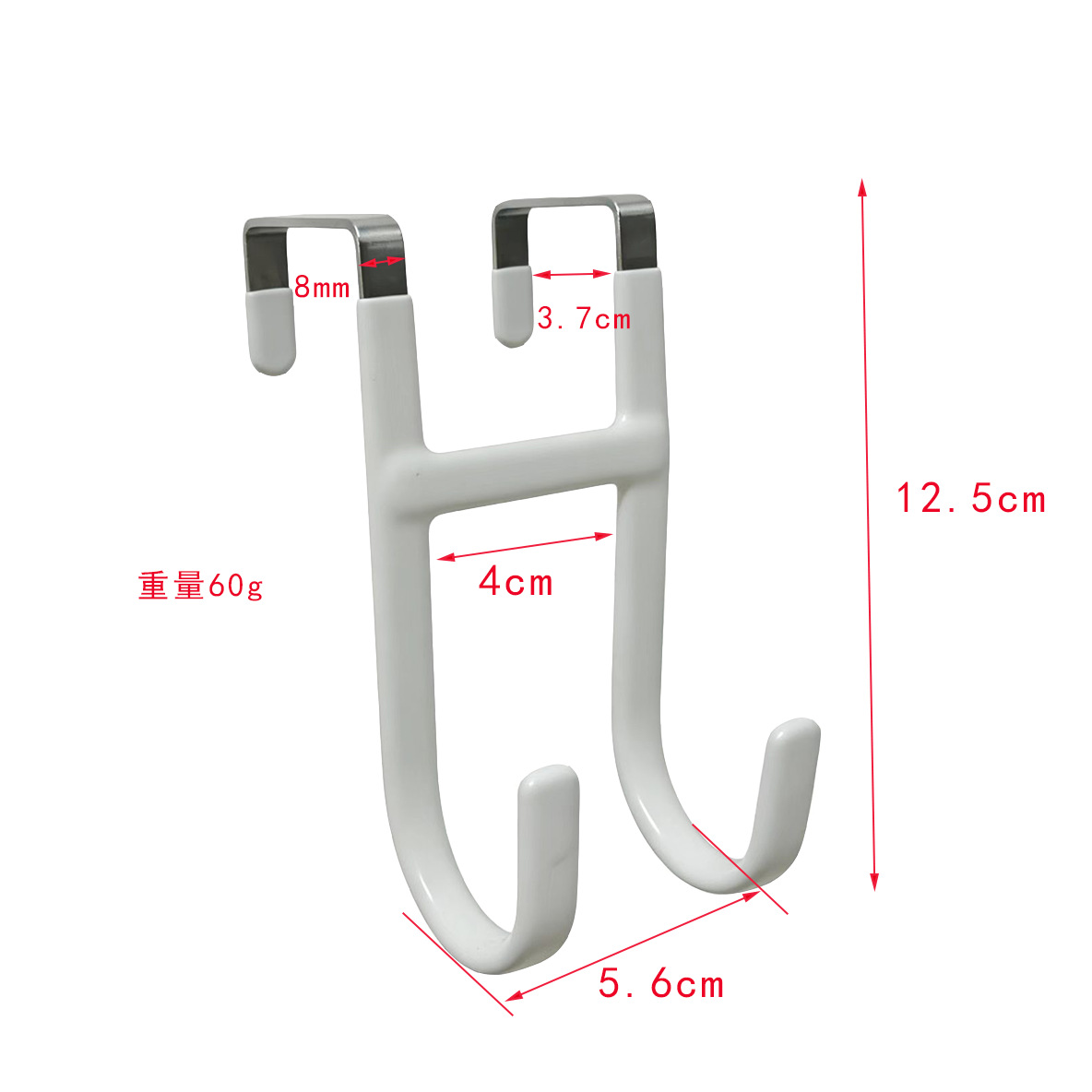 Gancho trasero de puerta sin clavos transfronterizo Gancho para ropa sin costuras impregnado de pegamento Gancho trasero de puerta de baño portátil