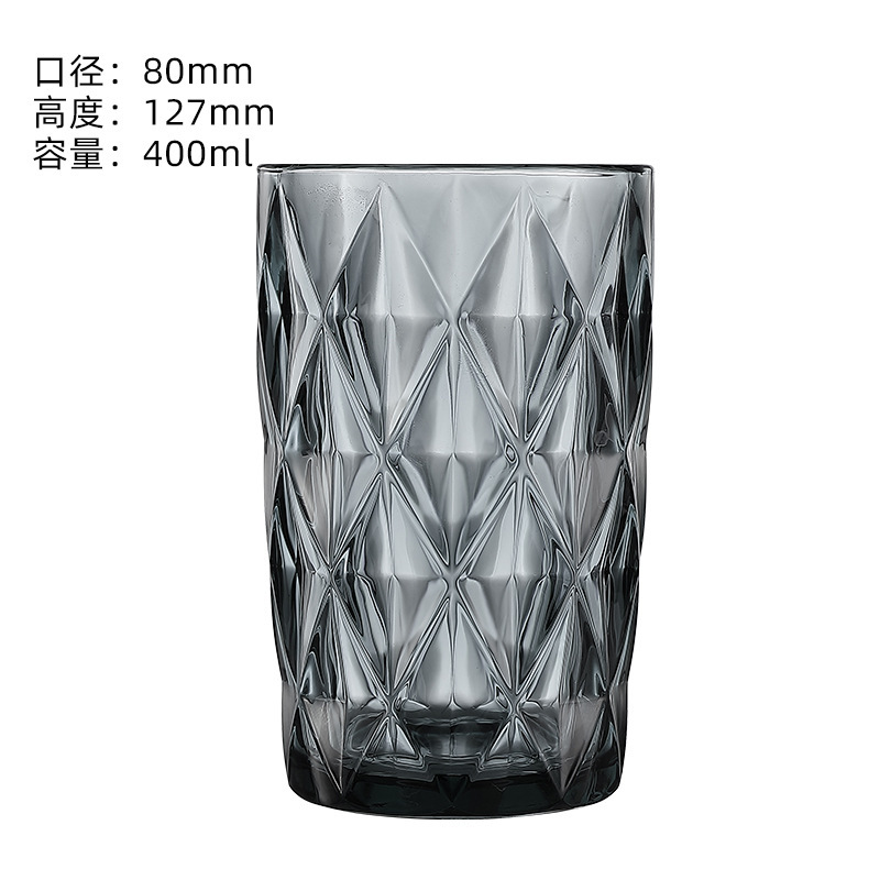 Nueva venta al por mayor vidrio estilo nórdico beber taza helado taza engrosada resistente al calor hogar comercial