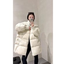 部分现 2025冬季新款简约气质针织立领轻软厚云朵鹅绒羽绒服外套