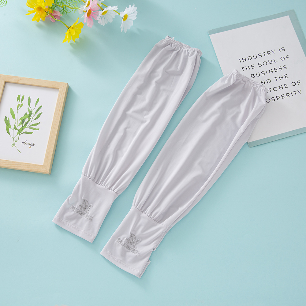 (2개) 아이스 슬리브 남자의 선 스크린 팔 소매 아이스 실크 소매 느슨한 판 UV 보호 운전 승마 손 소매 소매 도매