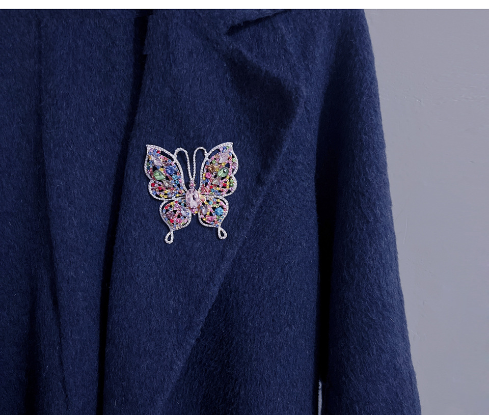 40g Weight Artificial Gemstones Inlay Material Brooches Classification Daily Occasion Alloy Material Butterfly Pattern Unisex Gender Metal Design Korean Style Style Korean Style Pin Butterfly Alloy Metal Artificial Gemstones Unisex Brooches 9