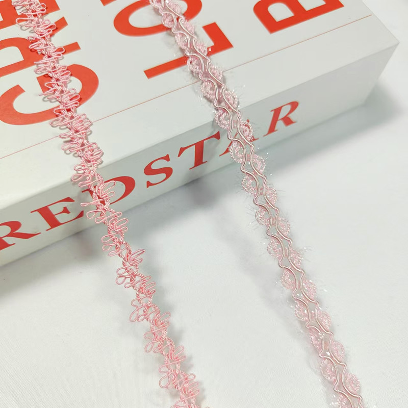 Spot 1.2cm corona bilateral con máquina de borde de gancho, accesorios elástico para sombreros de dientes pequeños, accesorios de ropa de encaje