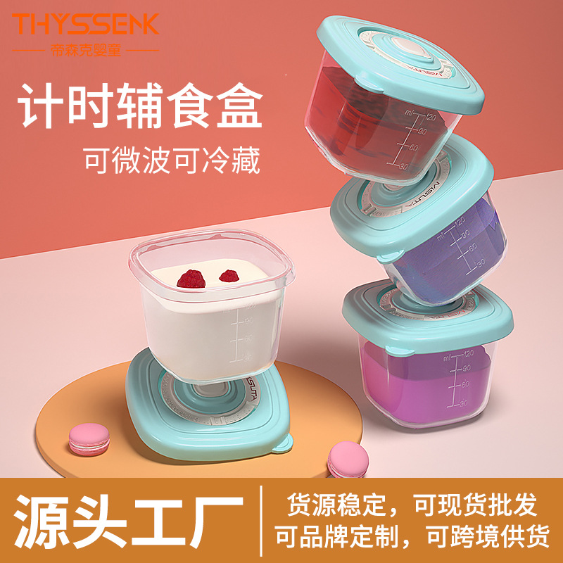 Baby Food Bowl and Meal Box, Steamable and Heatable, for Preserving and Storing Egg Custard, Food-Grade Storage Box