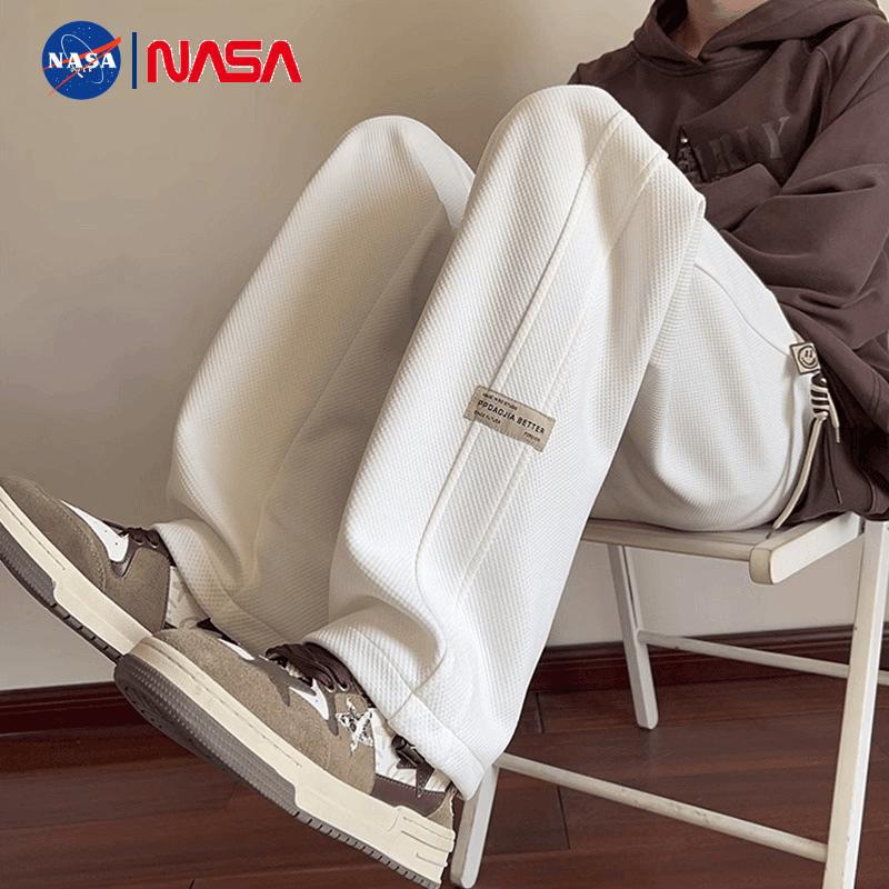 NASA Joint White Pants Men's Casual Pants 2024 New Fashion Brand Loose Boys Autumn Sports Heavy Pants