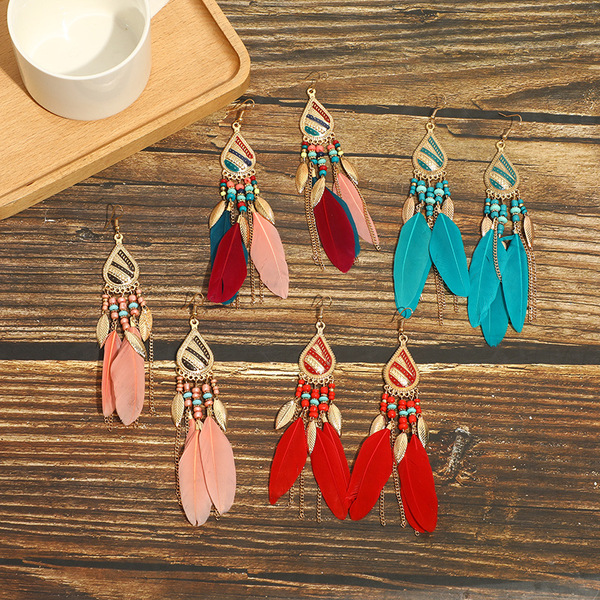 high quality long earrings with tassels