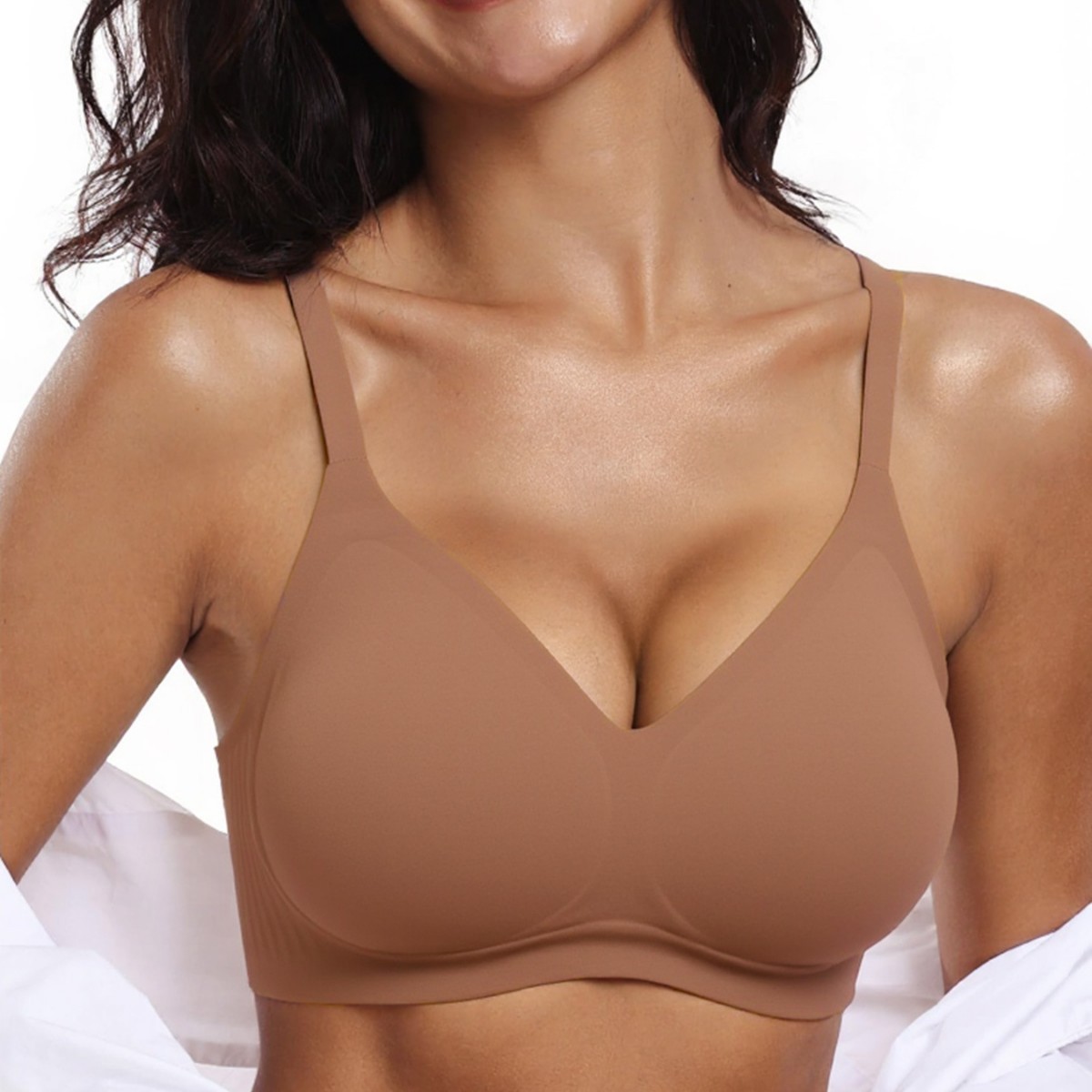 Cross-Border Plus-Size Lingerie, Amazon's Best-Selling Push-Up Bra Without Underwire, Seamless Bra for Women, Soft Support and Lift-Up Bra