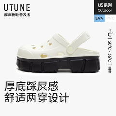 Women's 2024 New Thick Heel Lift Waterproof Slip-on Shoes with Invisible Platform and Anti-slip Design