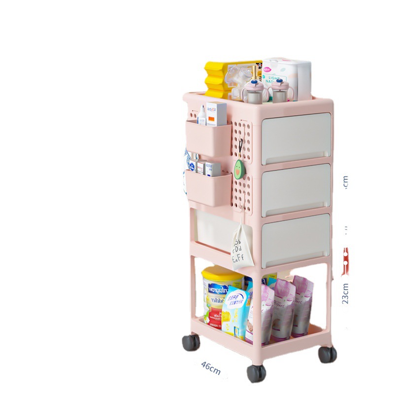 Children's trolley for new born for boxes, milk powder for bed for bedroom, storage system 5