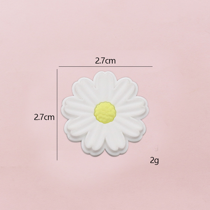 Spot dibujos animados crisantemo hebilla de zapato de pvc goma suave flor personalidad agujero de la decoración del zapato DIY a juego hebilla de zapato ventas directas de fábrica