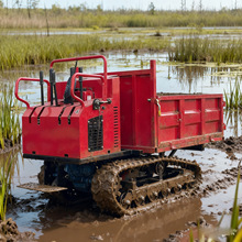 爬山虎履带运输车全地形可坐人农用小型柴油履带式农业四驱自卸车