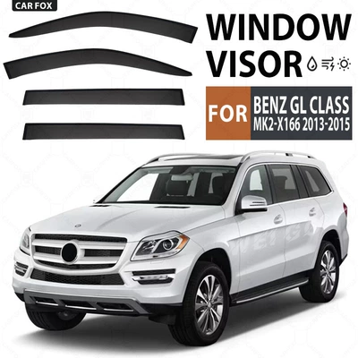 Rain shield — shield Benz GL Class - standard-packaging-without-logo-mercedes-benz-gl-class-mk2-x166-2013-2015-acrylic-glass-no-bright-trim-rain-guards