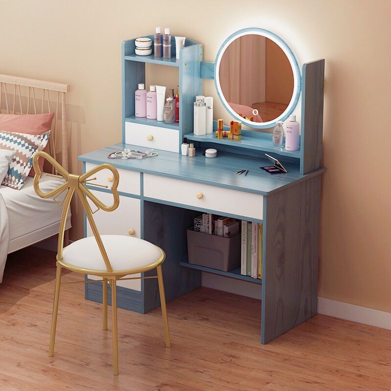 Tocador, tocador de dormitorio, mostrador de maquillaje pequeño simple, gabinete de almacenamiento, mesa de maquillaje de apartamento pequeño integrado al por mayor