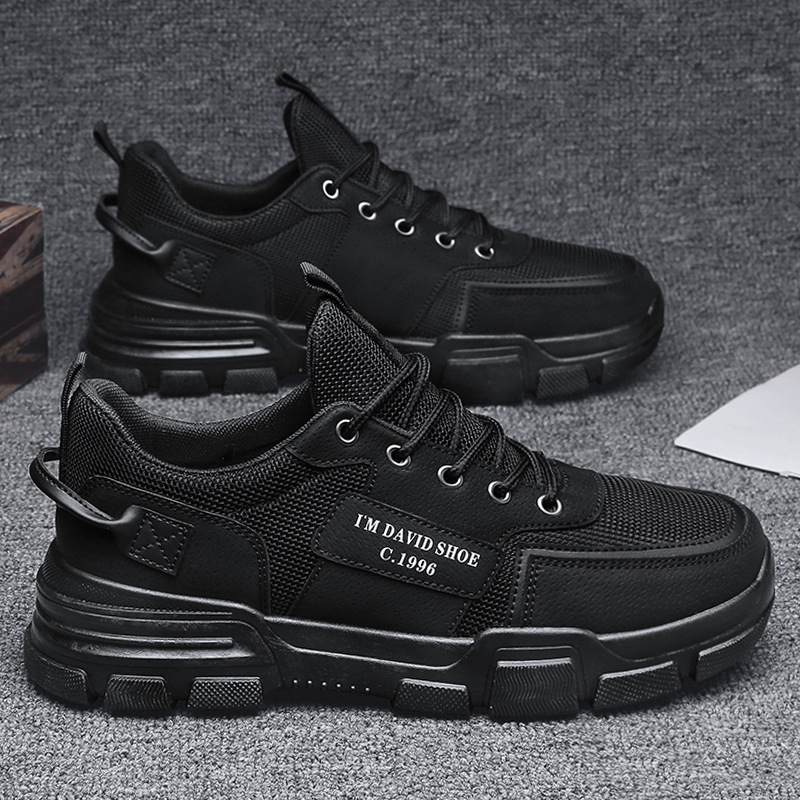 Men's Shoes, Waterproof, Non-Slip, Wear-Resistant, Black Sneakers for Work on the Construction Site, Sports Breathable, Winter Labor Protection, Casual, Versatile, Low-Top Men's Shoes, Waterproof, Non-Slip, Wear-Resistant, Black Sneakers for Work on the Construction Site, Sports Breathable, Winter Labor Protection, Casual, Versatile, Low-Top