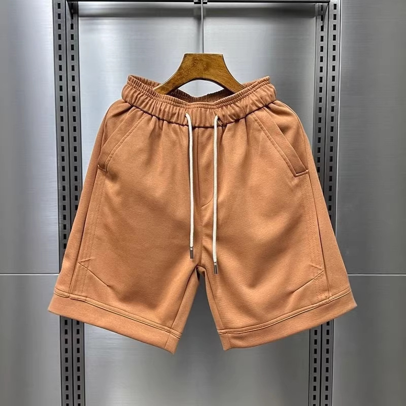 Herren-Freizeitshorts in Unifarben, neuer Sommerstil, gerades Bein, sportliche Fünf-Punkt-Hose, trendige und vielseitige Strandbekleidung_voghion.com