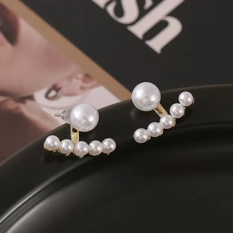 时尚新款珍珠耳钉  高级感一款两戴个性百搭优雅女士流行珍珠耳饰