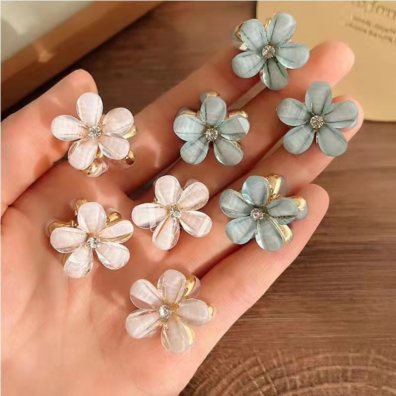 A principios de la primavera Flor de hadas pequeño clip horquilla lateral chica clip pequeño clip de tiburón clip accesorios para el cabello tocado joyería floral