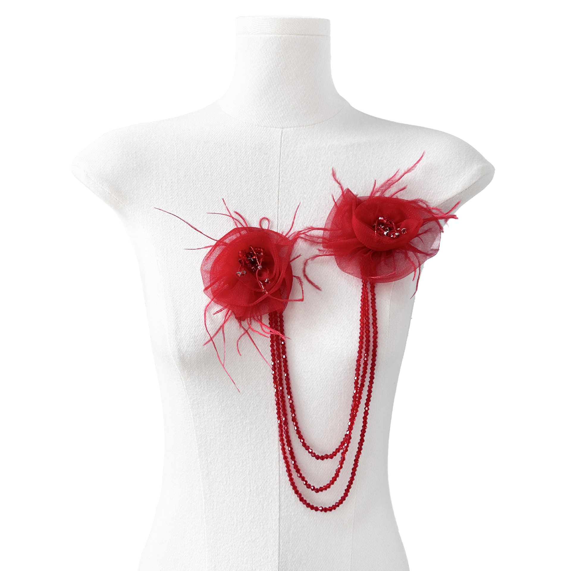 Nueva venta caliente coreana malla tridimensional plumas flores joyas tocado ropa joyas para el cabello bolsos accesorios decoración de personalidad image 6
