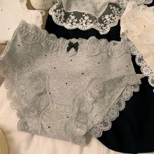 甜美波點~日系少女復古蕾絲花邊全棉檔舒適A類2025新款舒適內褲女
