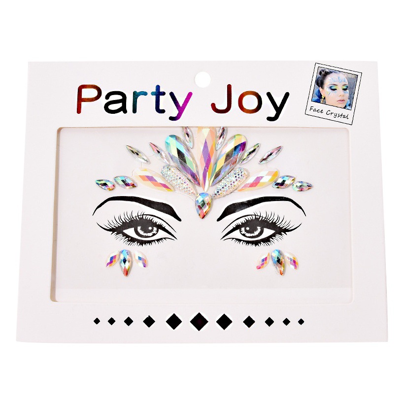 PARTIDO ALEGRÍA cara pegatinas resina diamante ceja palo diamante ojo pegatinas cara pegatinas rhinestone bola música Festival maquillaje cara maquillaje