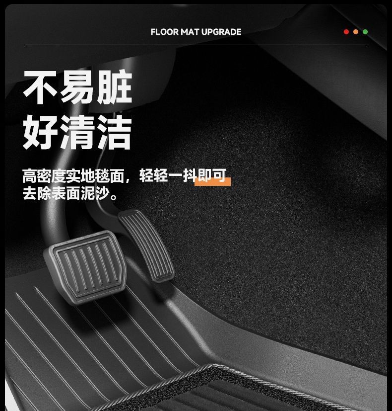 [Cross-border exclusive] Suitable for Model YL, full set of floor mats for the entire car, including front and rear trunk mats and storage bins, made of TPE material