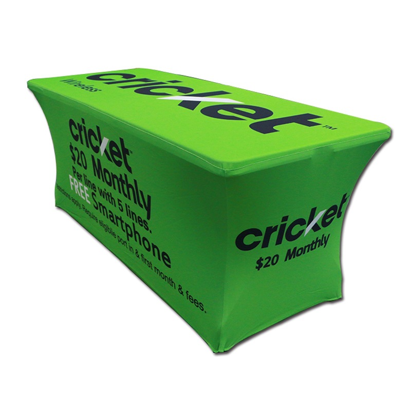 Tela elástica de mesa de reunión coloca puestos creativos en línea LOGO cubierta de mesa lavado cubierta de mesa de impresión digital en color publicidad tela personalizada