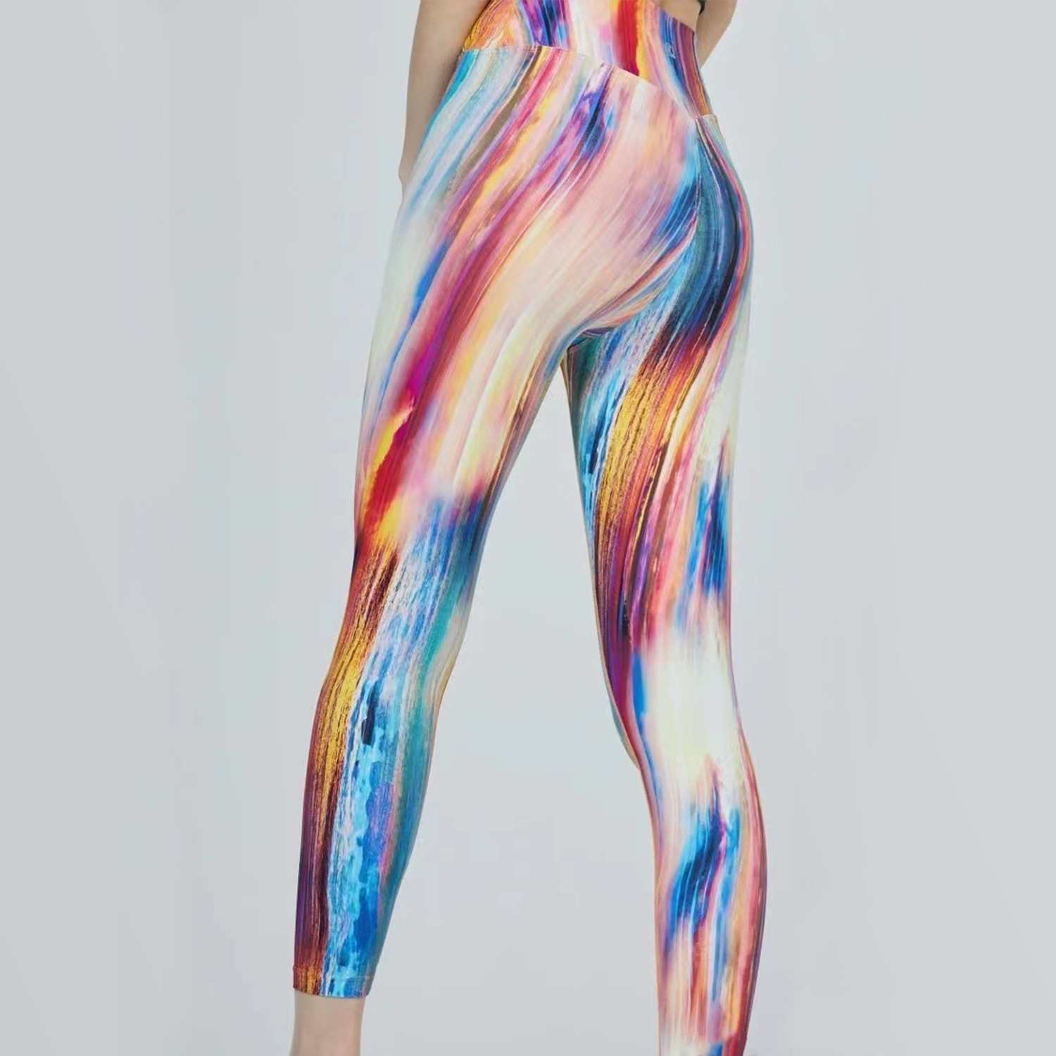 Colorful Cropped Yoga Pants - Variation 2