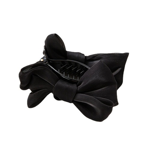 超仙珠光蝴蝶结马尾夹高马尾抓夹年新款气质丸子头发卡头饰