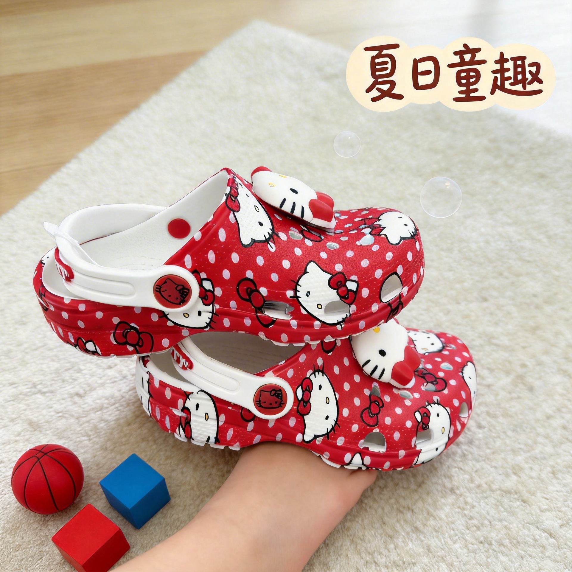 Hello Kitty, Sanrio, Snoopy, Zan Monroe, League of Legends Children's Beach Clogs, Children's Slippers, Summer Non-Slip