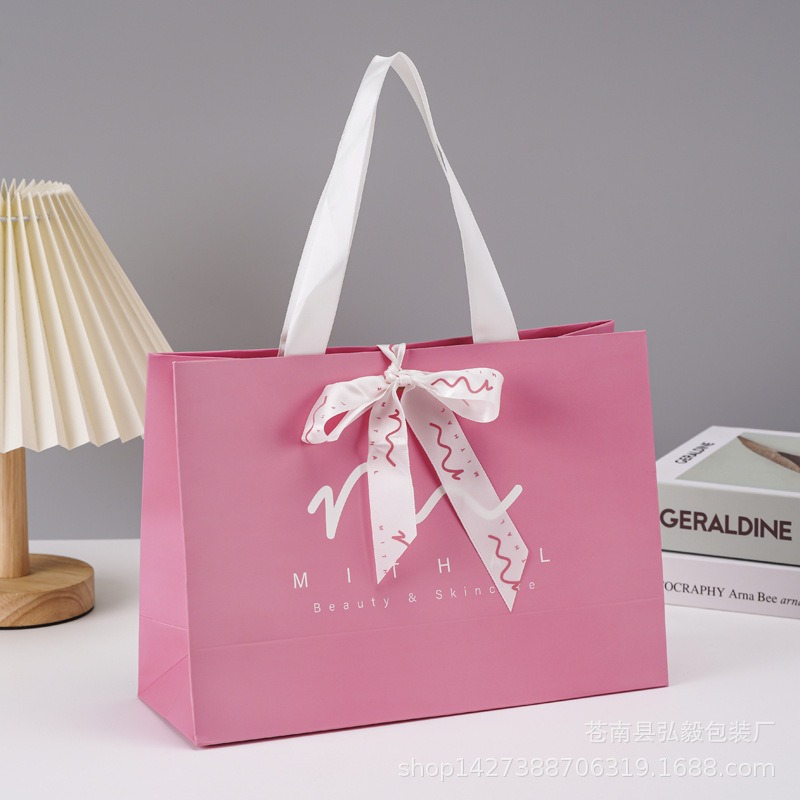 Manufactor clothing paper bag Shopping Packaging bag Kraft paper reticule Customized clothing packing Cross border Electricity supplier apply