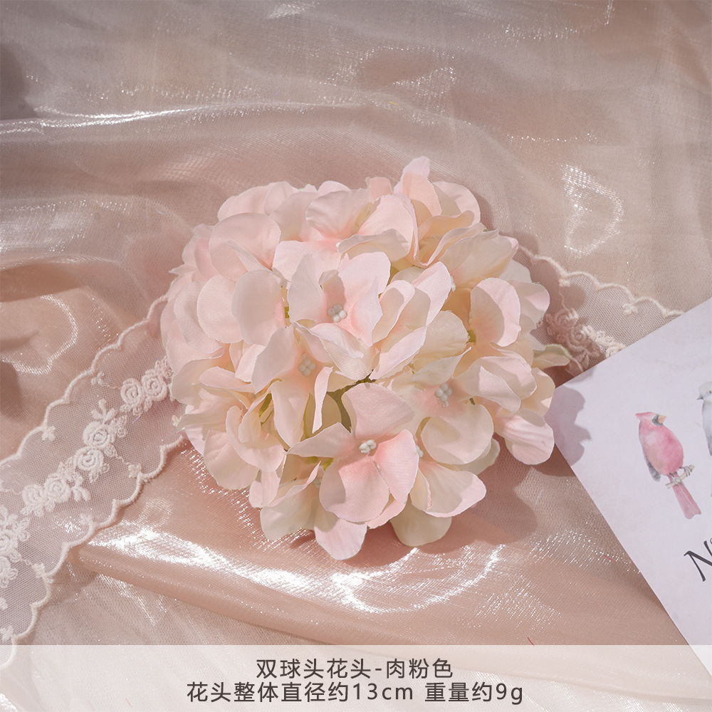 YG-더블 볼 헤드 꽃 머리-고기 핑크